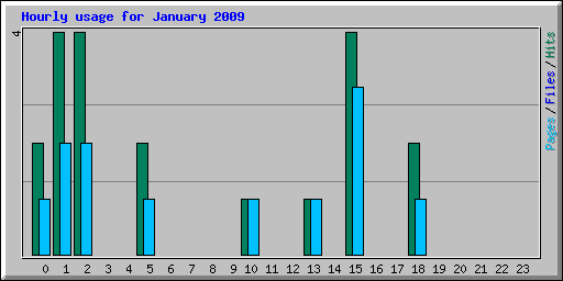 Hourly usage for January 2009